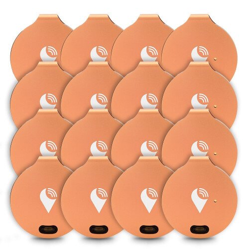 TrackR Bravo Generation 3 Bluetooth Tracking Device, Item Tracker, Phone Finder - 16 Device Pack - Rose Gold