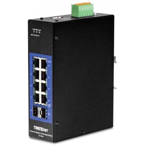 TRENDnet 10-Port Industrial Gigabit L2 Managed DIN-Rail Switch