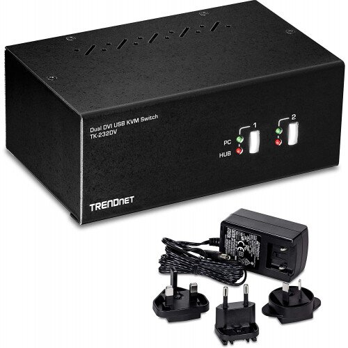 TRENDnet 2-Port Dual Monitor DVI KVM Switch
