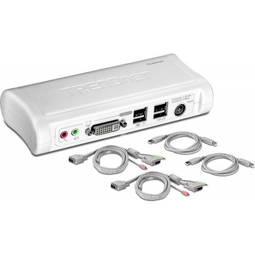 TRENDnet 2-Port DVI USB KVM Switch Kit with Audio