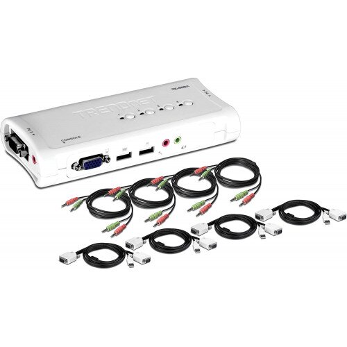 TRENDnet 4-Port USB KVM Switch Kit w/ Audio
