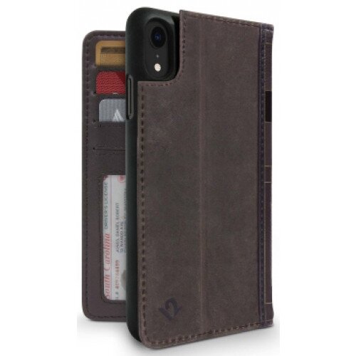 Twelve South BookBook for iPhone XR Vintage Wallet Case - Brown