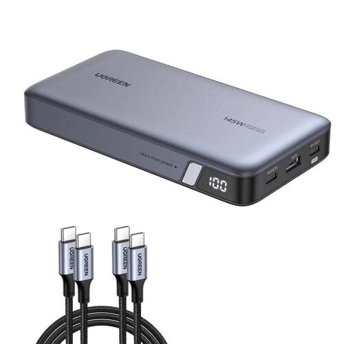 Ugreen 145W Power Bank + 3.3FT 100W USB-C Cable 2 Pack
