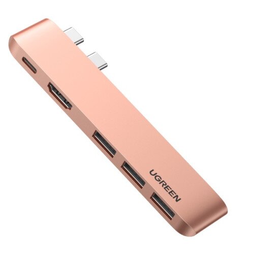 Ugreen 5-in-2 USB C Hub for MacBook Pro/Air - Gold