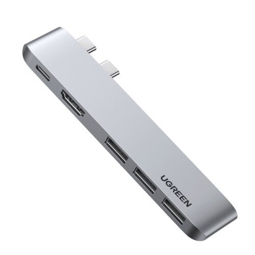 Ugreen 5-in-2 USB C Hub for MacBook Pro/Air - Silver
