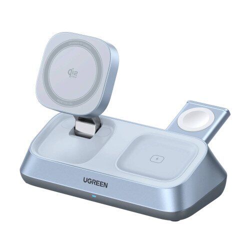 Ugreen MagFlow 3-in-1 Magnetic Wireless Charger (Qi2 25W, MagSafe-Compatible)