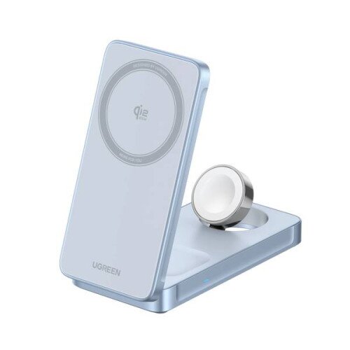 Ugreen MagFlow 3-in-1 Magnetic Wireless Charger (Qi2 25W, MagSafe-Compatible)