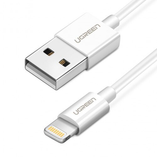 Ugreen MFi Lightning to USB Charging Data Cable - White - 0.5M