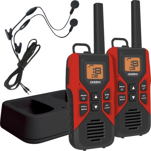 Uniden GMRS/FRS Two-Way Radios w/Charging Cradle & Earbuds