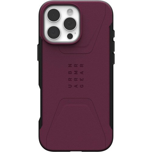 Urban Armor Gear Civilian Case with Magsafe for iPhone 16 Pro Max - Bordeaux