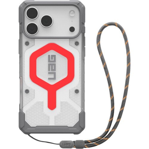 Urban Armor Gear Pathfinder Clear Case + Lanyard for iPhone 17 Pro Max - Active Lava