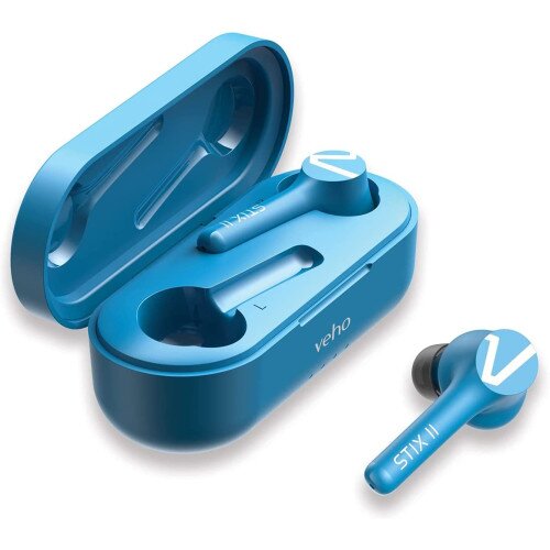 Veho Muvi STIX II True Wireless Earphones - Aqua Blue