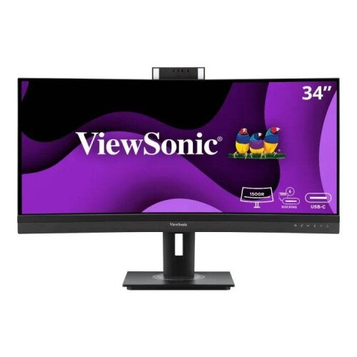 ViewSonic VG3457CV 34" UWQHD Curved Video Conferencing Docking Monitor