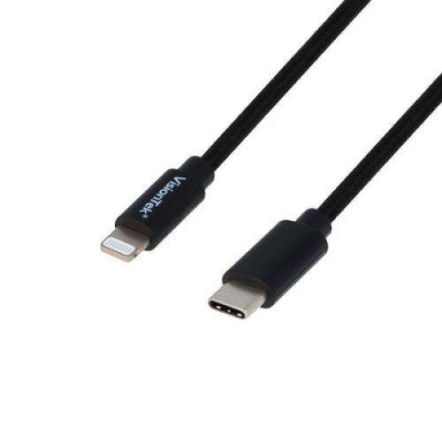 VisionTek USB-C to Lightning Cable Black (M/M)