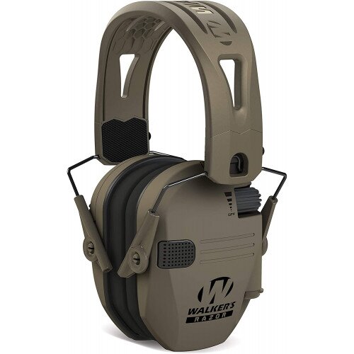 Walkers Game Ear Razor Tacti Grip Series Electronic Earmuffs - Flat Dark Earth w/ Flat Dark Earth Headbound