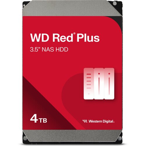 WD Red Plus 3.5" NAS Internal Hard Drive - 256MB - 4TB - 5400RPM