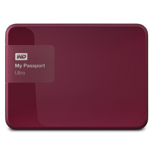 WD My Passport Ultra Portable External Hard Drive - Wild Berry - 3TB
