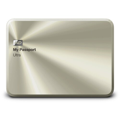 WD My Passport Ultra Metal Edition Portable External Hard Drive - Gold - 2TB