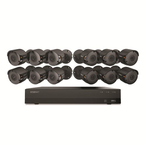Wisenet 16ch x 12cam 4K DVR KIT