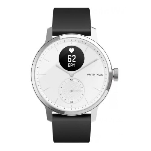 Withings Scanwatch Hybrid Smartwatch - 42mm - White - Silver