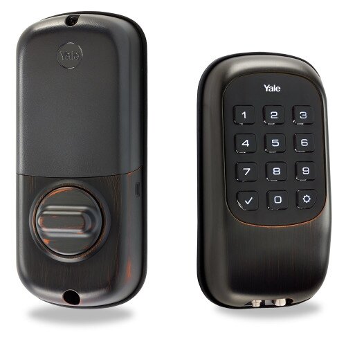 Yale YRD110 Push Button Deadbolt B1L with Z-Wave - Oil Rubbed Bronze