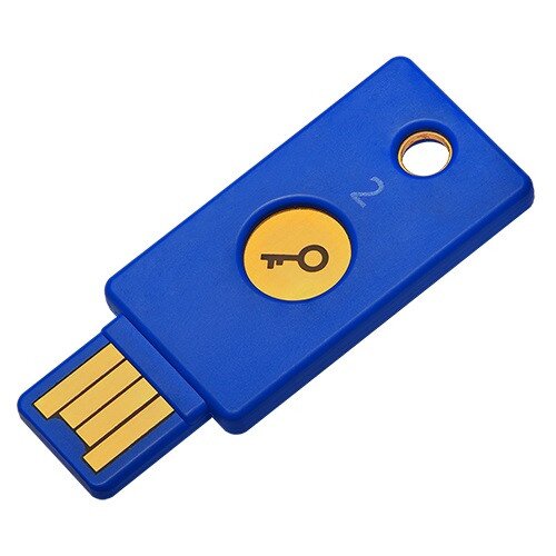 Yubico U2F and FIDO2 Security Key - Single