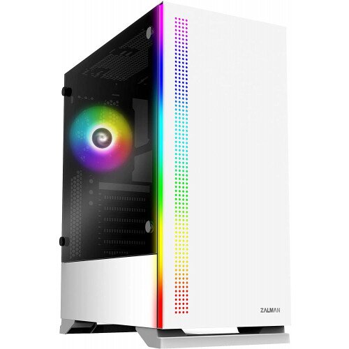 Zalman S5 ATX Mid-Tower Computer Case - White