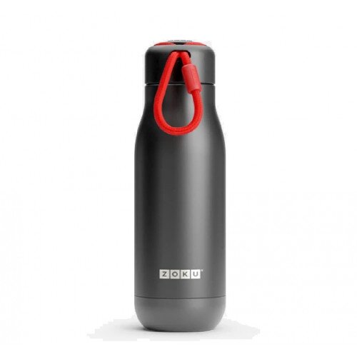 Zoku 18oz Stainless Steel Powder Coated Bottle - Black