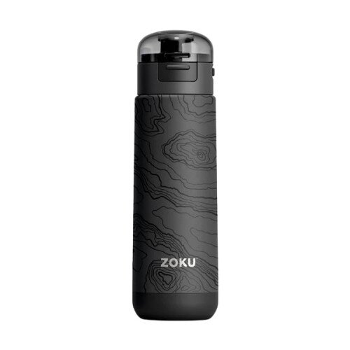 Zoku 18oz Stainless Steel Sports Bottle - Grey Graphic