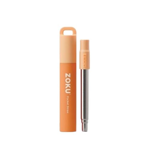 Zoku Two Tone Pocket Straw - Orange