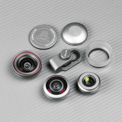 Ztylus Z-Prime Universal MK III 3 + 1 Lens Kit (Super Wide Angle, Wide Angle And Macro Lens+ Lens Adapter)