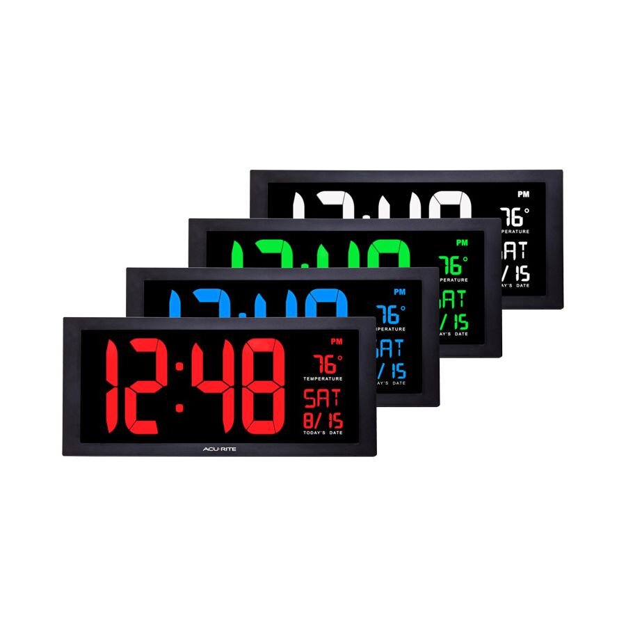 Acu Rite Large Digital Clock Order AcuRite Large Digit LED Calendar Clock With Indoor Temperature ...