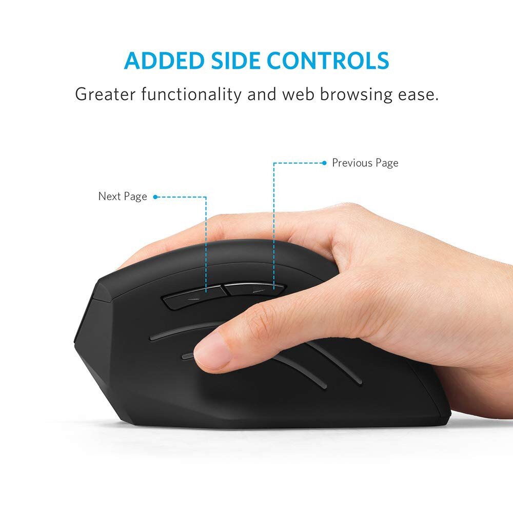 Order Anker Ergonomic Wireless Vertical Mouse Worldwide - Tejar.com