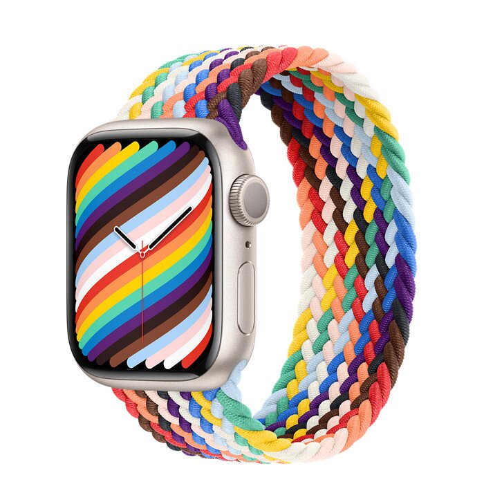 Apple Watch Series 7 Starlight Aluminum Case with Braided Solo Loop - Pride  Edition - 41mm - 1