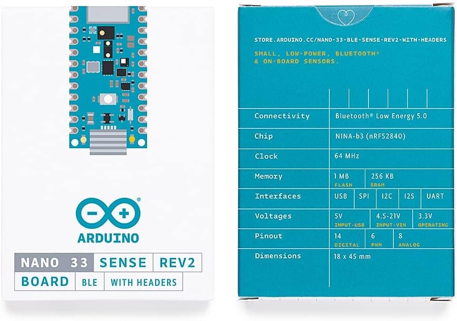 Ble Arduino Components Order Arduino Nano 33 BLE Sense Rev2 with Headers Worldwide - Tejar.com