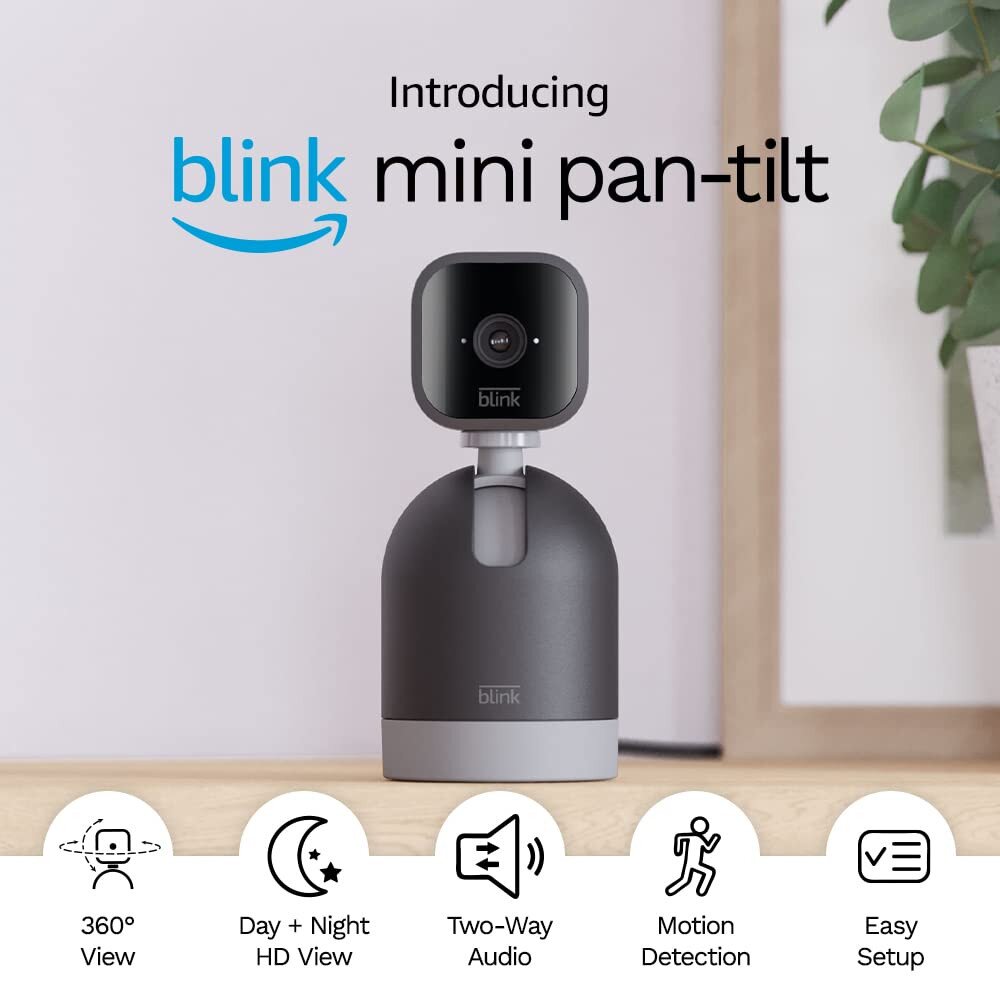 Blink White Mini Pan-Tilt Rotating Indoor Plug-In Smart Security