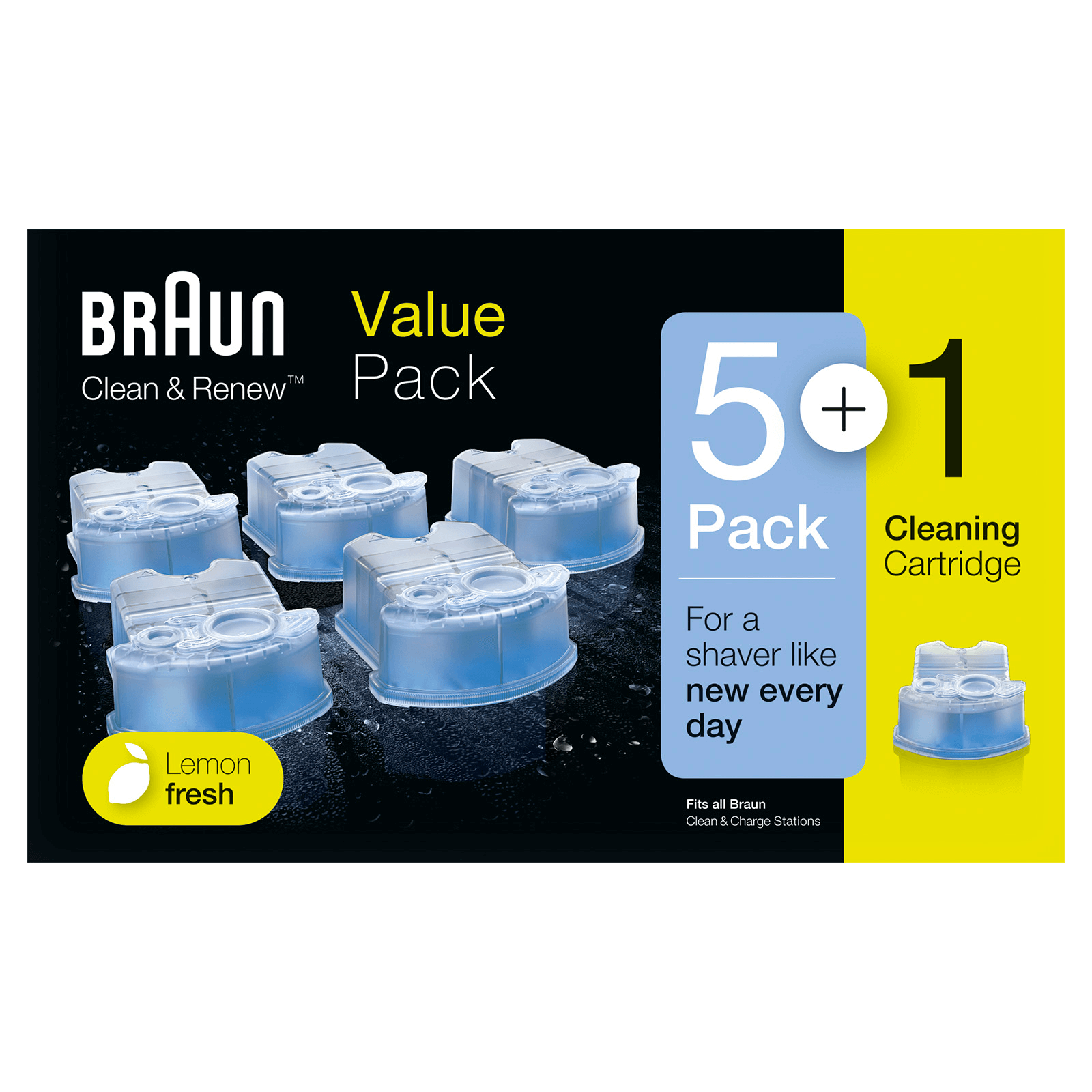 Buy Braun Clean & Renew Cartridge 5+1 Pack online Worldwide 