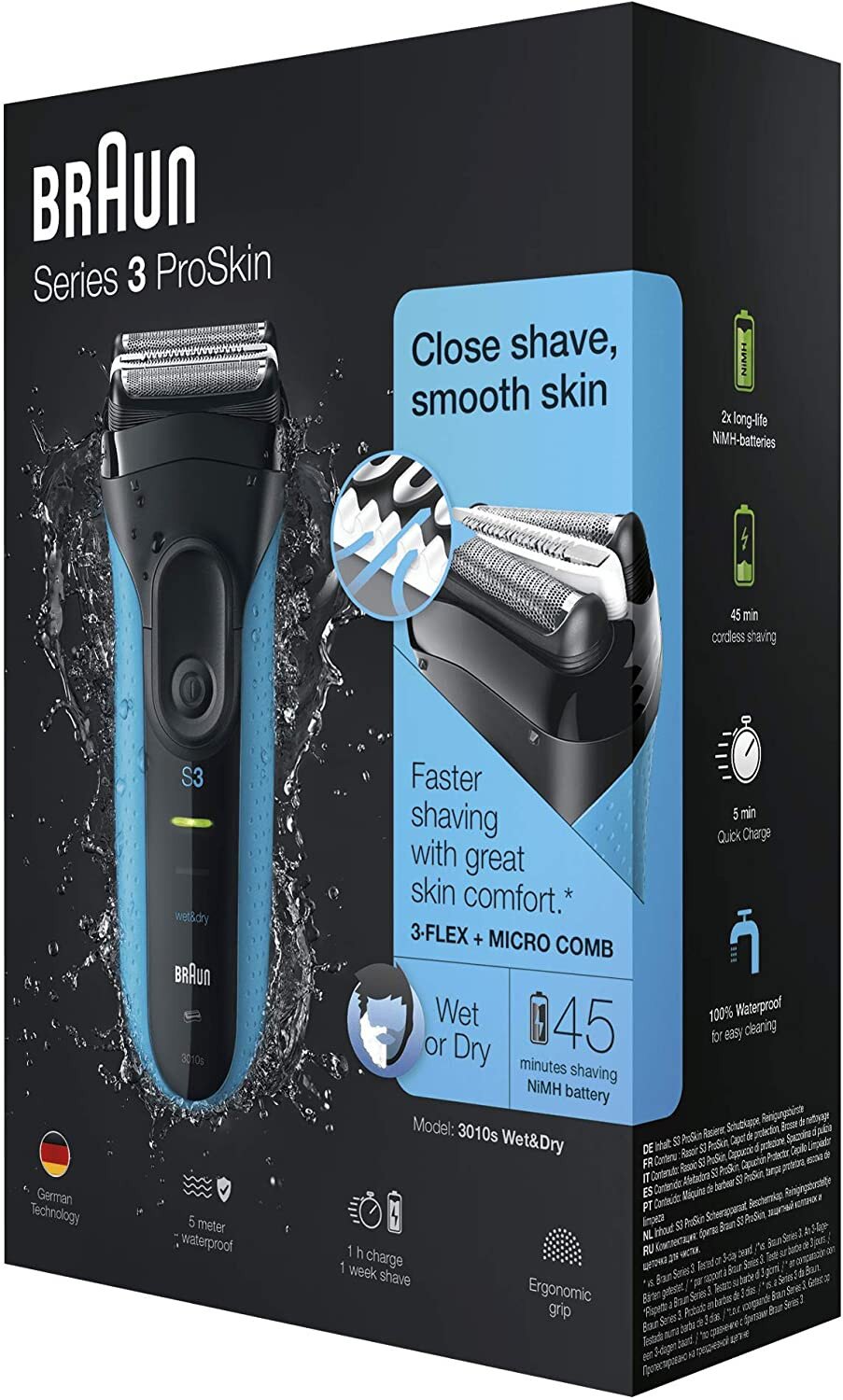 Order Braun Series 3 ProSkin 3010s Wet & Dry Shaver for Men