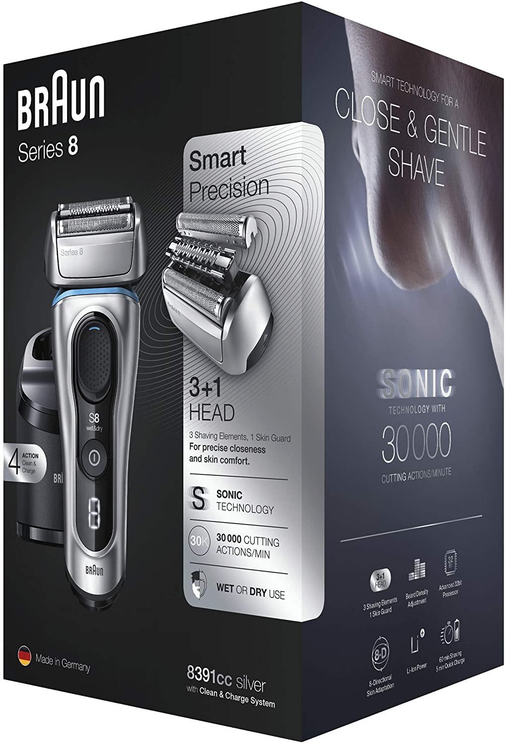 Braun Series 8 battery shaver collection