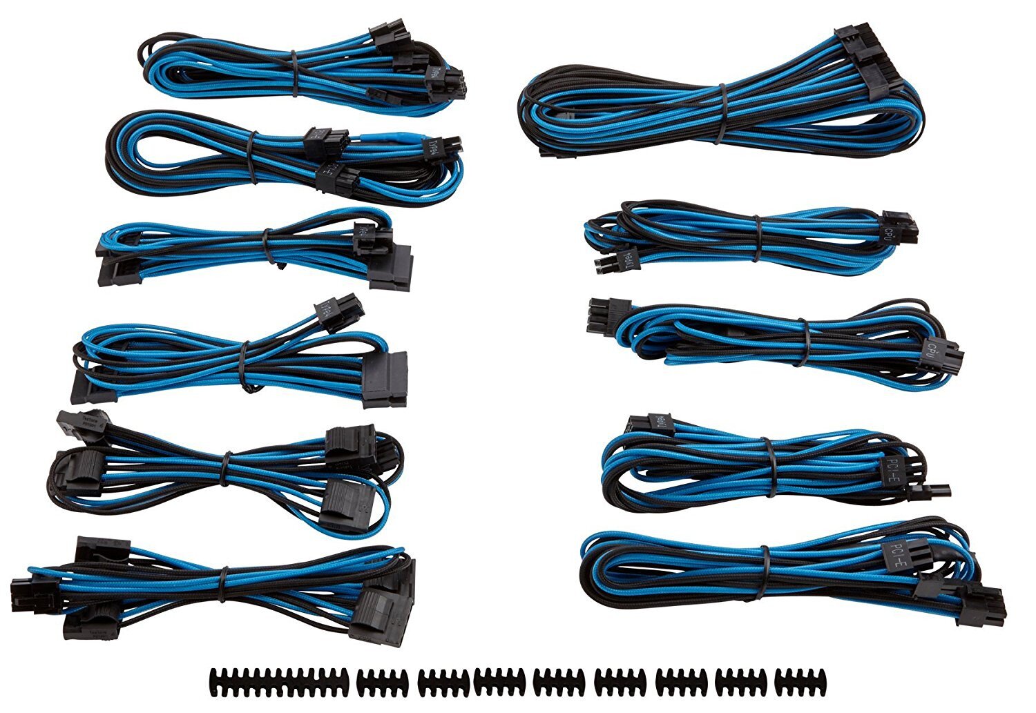 har taget fejl Modig Making Buy Corsair Premium Individually Sleeved PSU Cable Kit Pro Package, Type 4  (Generation 3) - Blue/Black online Worldwide - Tejar.com
