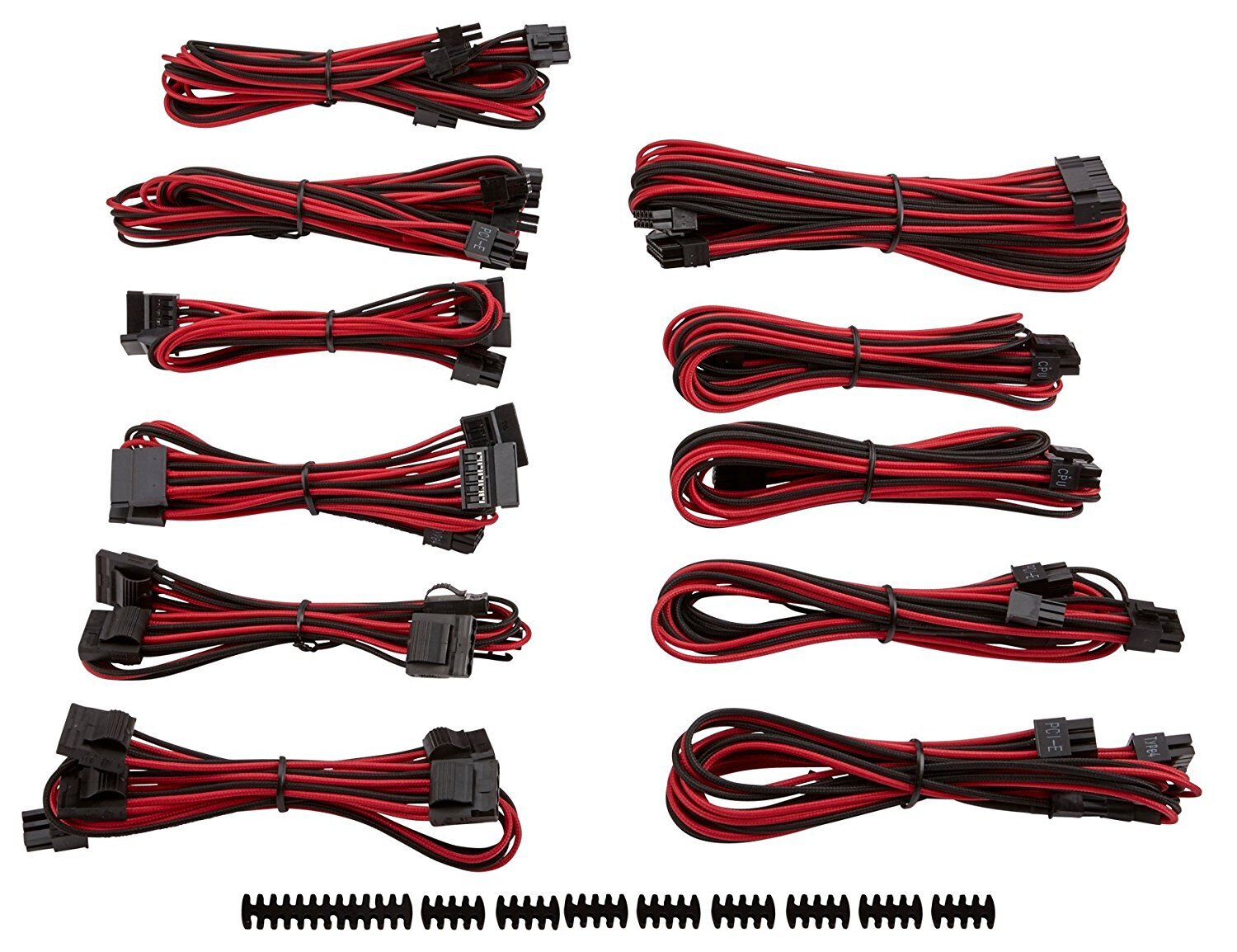 Buy Corsair Premium Individually PSU Kit Pro Package, Type 4 (Generation 3) Red/Black online Worldwide - Tejar.com
