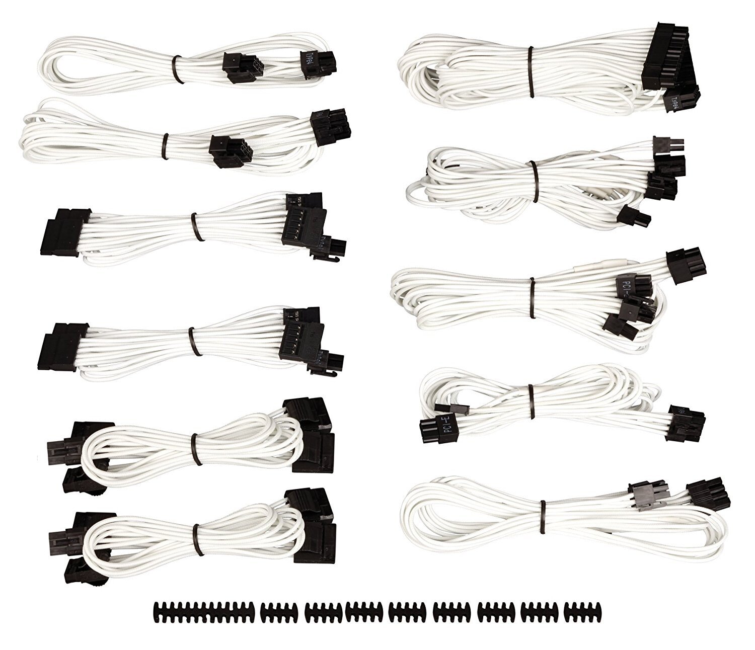 Ambient Renovering lyd Buy Corsair Premium Individually Sleeved PSU Cable Kit Pro Package, Type 4  (Generation 3) - White online Worldwide - Tejar.com