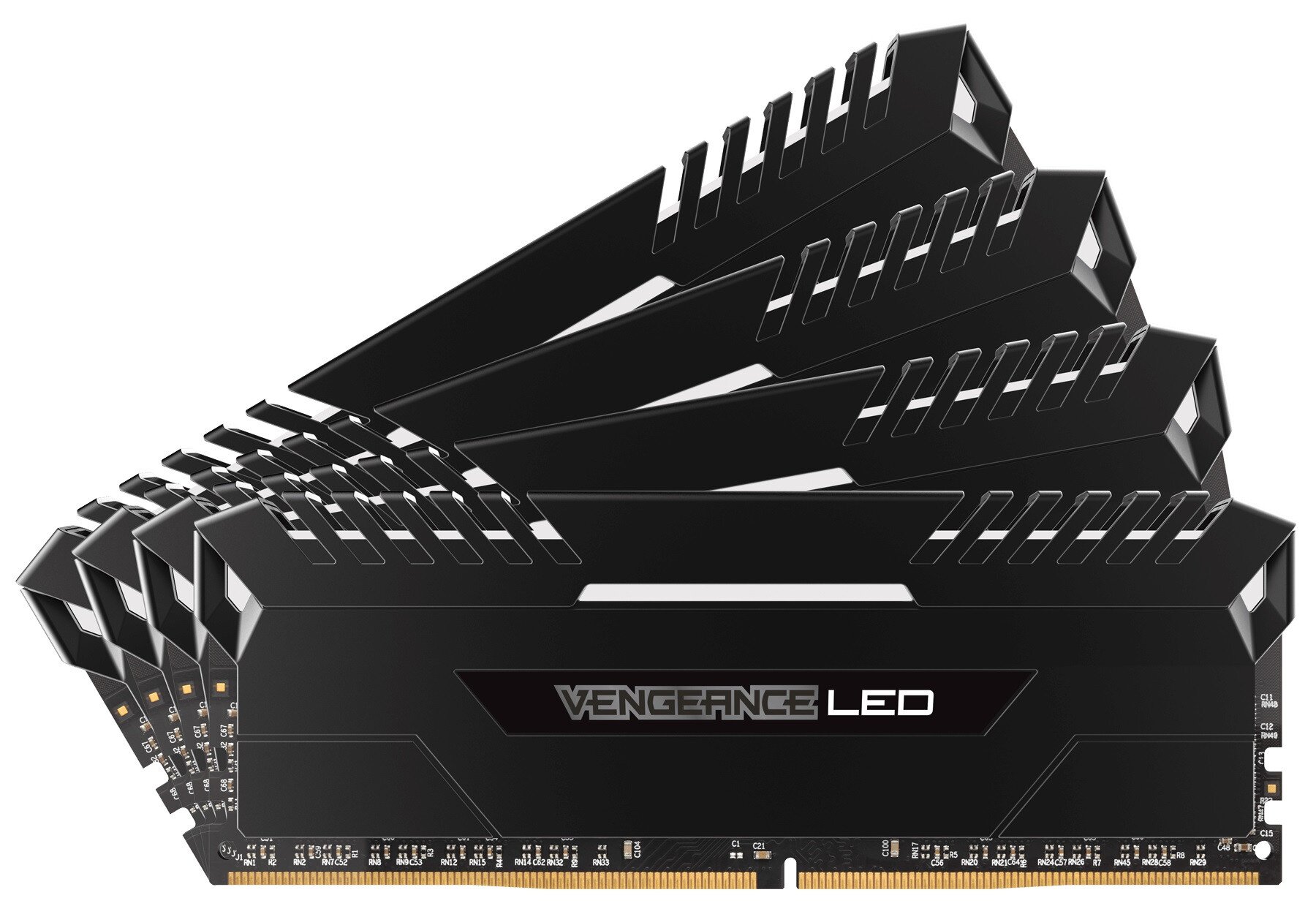 VENGEANCE® LED 16GB (2 x 8GB) DDR4 DRAM 2666MHz C16 Memory Kit - White LED