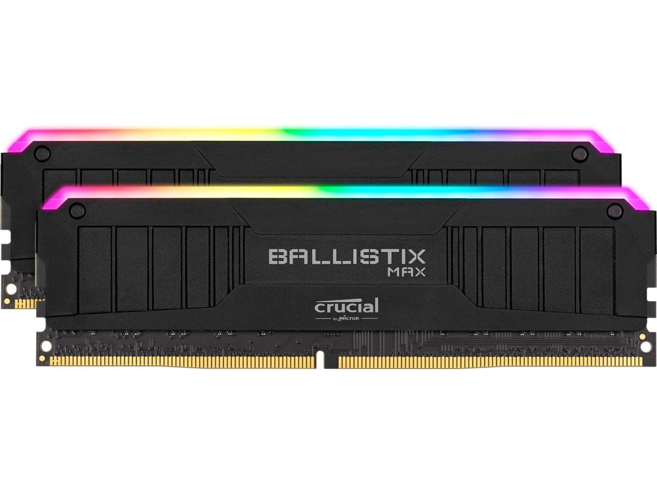 Crucial Ballistix RGB 32GB Kit (2 x 16GB) DDR4-3200 Desktop Gaming Memory -  Black