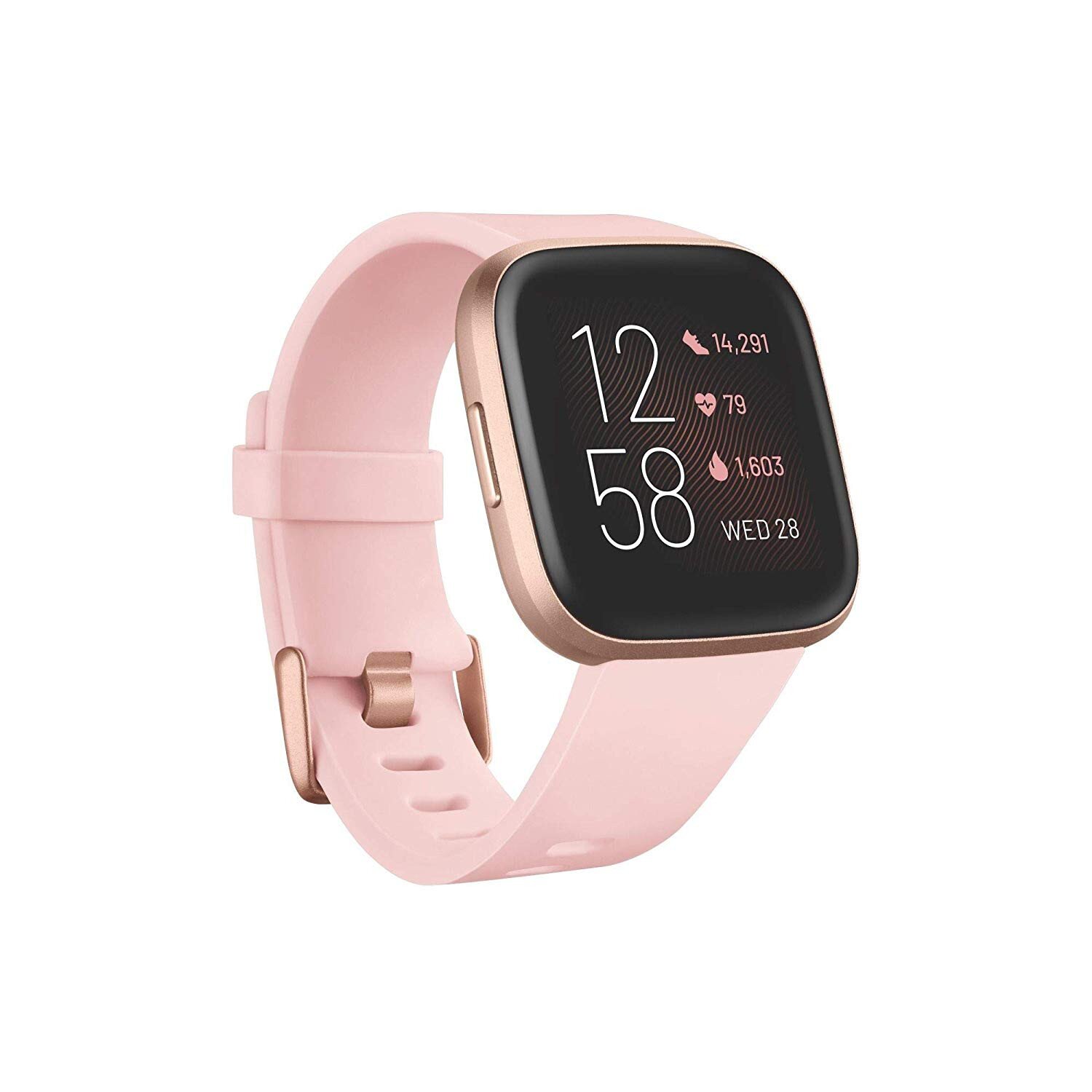 Fitbit Versa 2 Health and Fitness Smartwatch - Petal / Copper Rose Aluminum