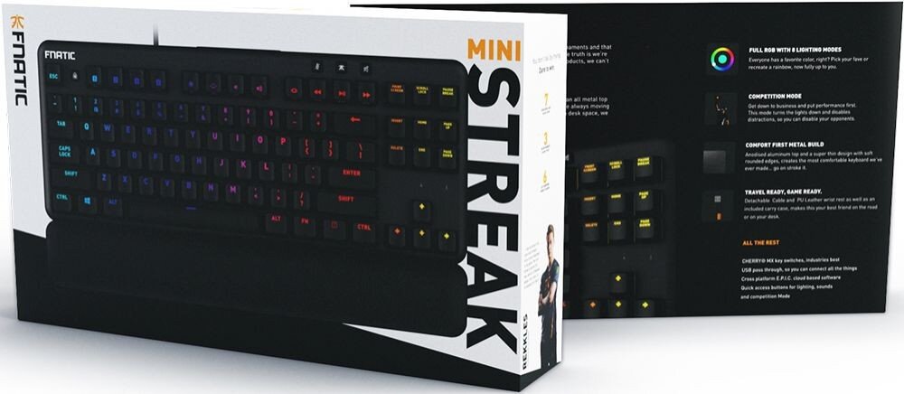 meditation afspejle jubilæum Buy Fnatic Mini Streak RGB Tenkeyless Gaming Keyboard - Cherry MX Silent Red  Switch online Worldwide - Tejar.com