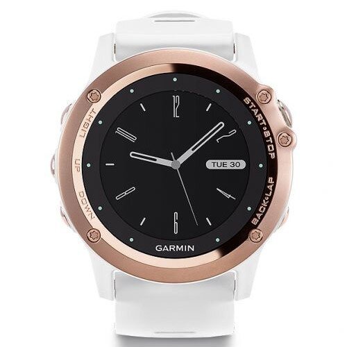 Buy Garmin fenix 3 GPS Watch - Rose Gold-Tone with White Band online Worldwide - Tejar.com