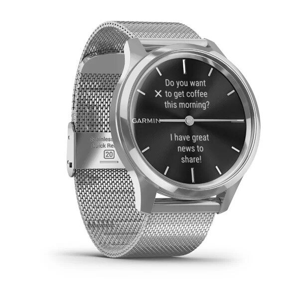 Buy Garmin vivomove Luxe Hyprid Smart Watch - Silver Stainless