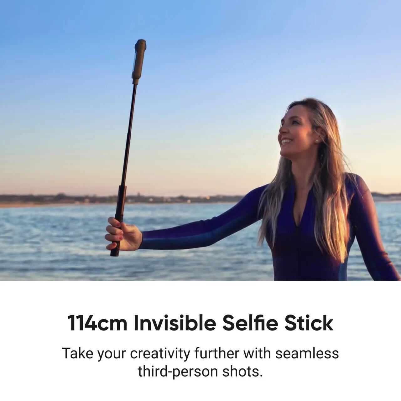 Order Insta360 114cm Invisible Selfie Stick - Black Worldwide - Tejar.com