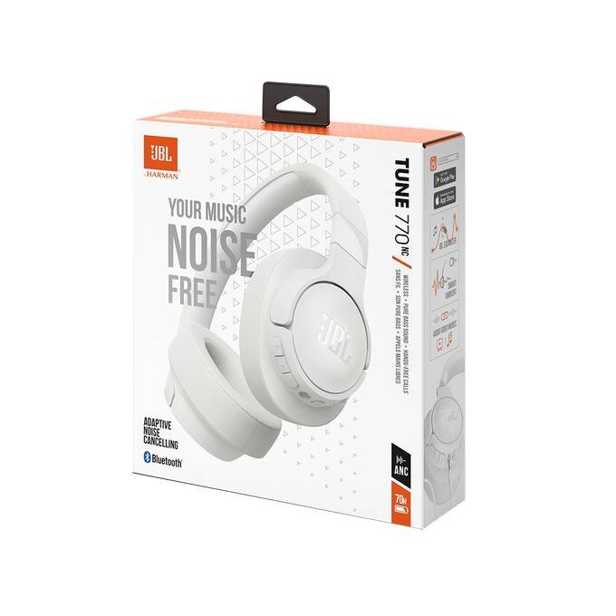 Buy JBL Tune 770NC Adaptive Noise Cancelling Wireless Over-Ear Headphones -  White online Worldwide